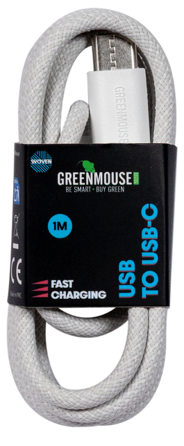 Kabel Green Mouse USB-A to USB-C data Woven 1m — Foto 2 von 2