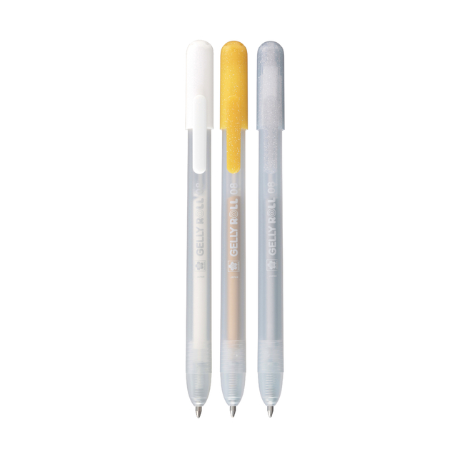 Gelschrijver Sakura Gelly Roll Special 08 klikfunctie set à 3 goud