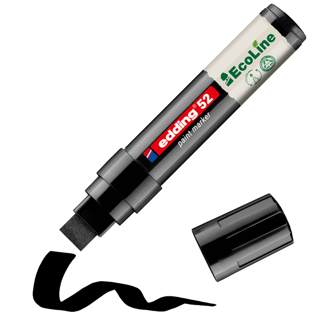 Paintmarker edding 52 EcoLine op waterbasis 4-15mm zwart — Photo 2 sur 2