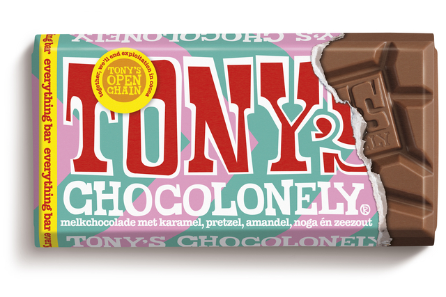 Chocolade Tony's Chocolonely melk everything reep 90 gram — Photo 2 sur 2
