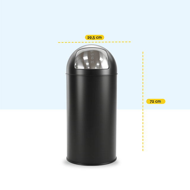 Afvalbak BRASQ Push Bin PB230+ 30 liter zwart — Foto 2 von 2
