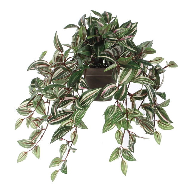 Kunstplant Mica Tradescantia hangend groen Ø25 45cm
