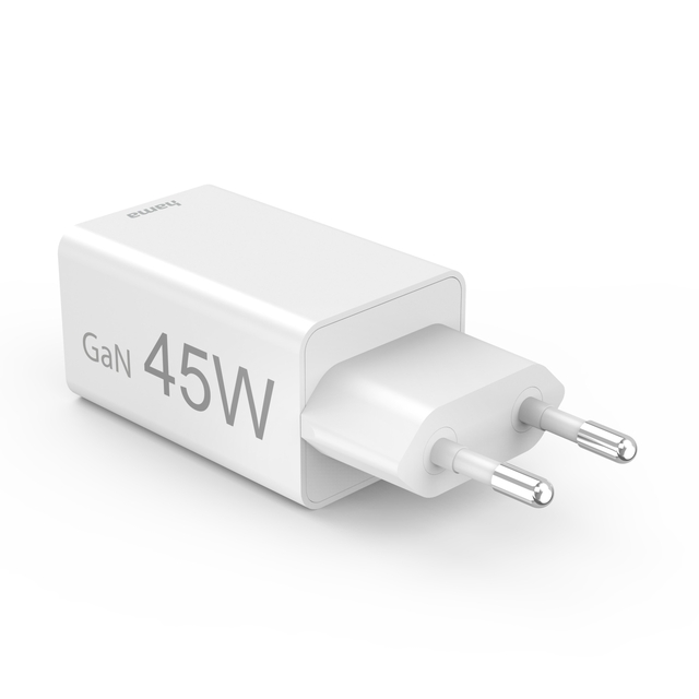 Oplader Hama USB-C/USB-A Mini PD 45W wit — Foto 2 von 2