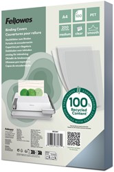 Voorblad Fellowes A4 PET 200micron recycled 100 stuks
