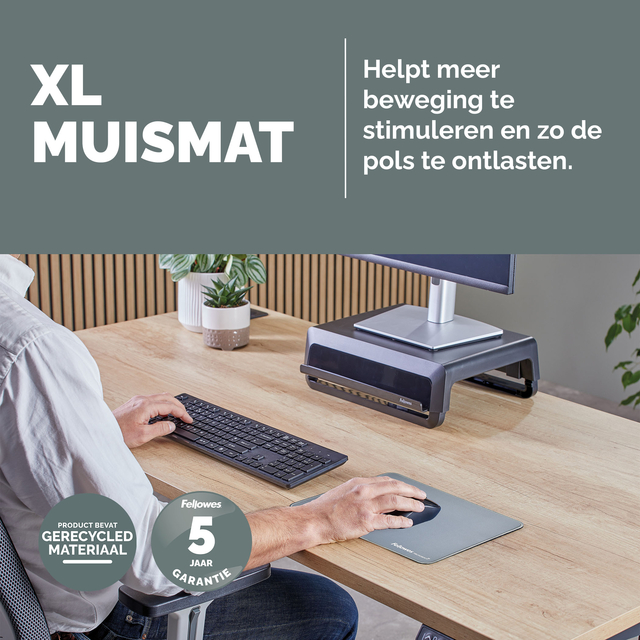 Muismat Fellowes Breyta XL blauw — Photo 2 sur 2