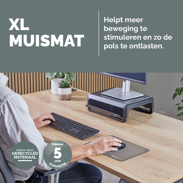 Muismat Fellowes Breyta XL grijs — Photo 2 sur 2