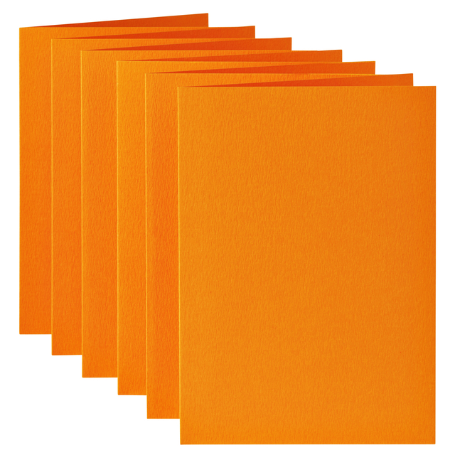 Correspondentiekaart Papicolor dubbel 105x148mm oranje pak à 6 stuks — Foto 2 van 2