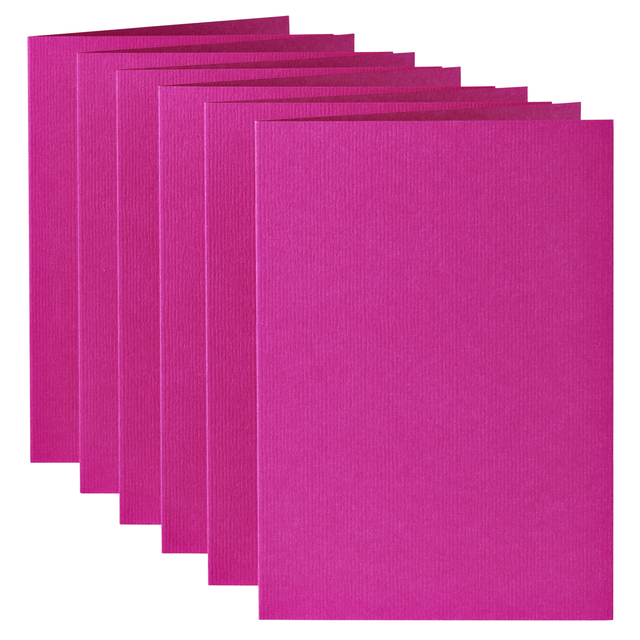 Correspondentiekaart Papicolor dubbel 105x148mm felroze pak à 6 stuks — Foto 2 von 2