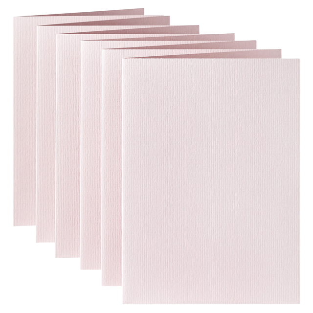Correspondentiekaart Papicolor dubbel 105x148mm lichtroze pak à 6 stuks — Photo 2 sur 2