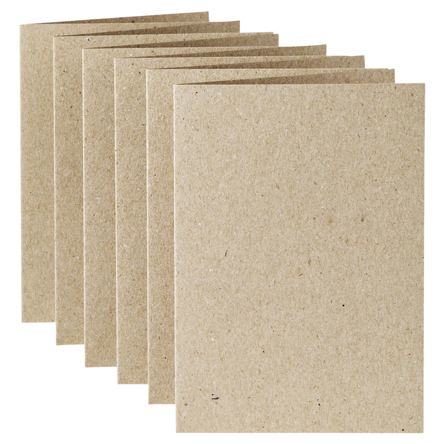 Correspondentiekaart Papicolor dubbel 105x148mm kraft grijs pak à 6 stuks — Photo 2 sur 2