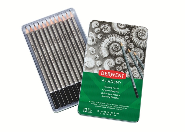 Potlood Derwent Academy 6B5H assorti hardheden blik à 12 stuks — Foto 2 von 2