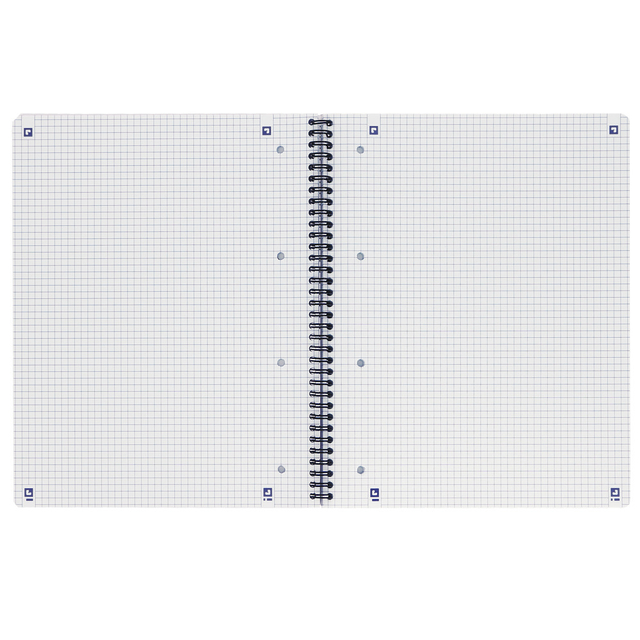 Collegeblok Oxford A4+ ruit 5x5mm 4-gaats 180 pagina's 80gr zwart — Photo 2 sur 2