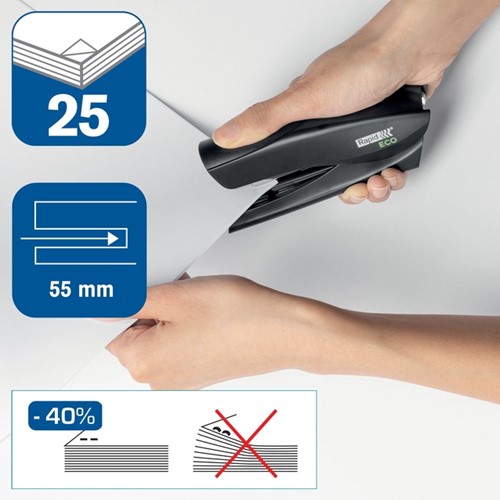 Nietmachine Rapid Fashion Eco half-strip 25 vel zwart-3