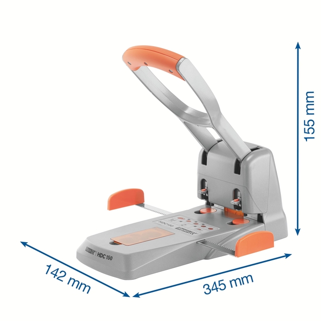 Perforator Rapid Supreme HDC150/2 heavy duty 2-gaats 150 vel zilver/oranje — Foto 2 von 2
