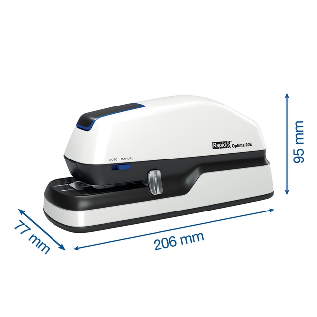 Nietmachine Rapid Optima 20E elektrisch 20vel wit/zwart — Foto 2 von 2