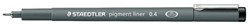 Fineliner Staedtler Pigment 308 zwart 0.4mm