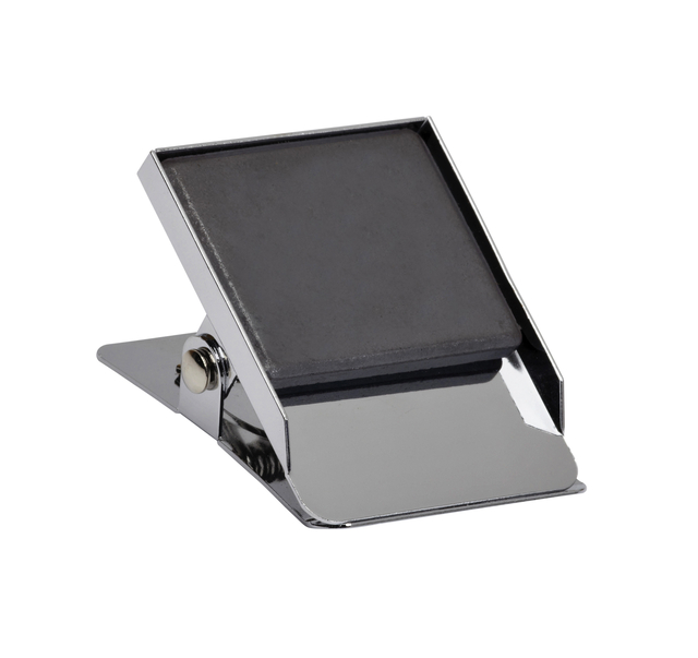 Papierklem MAUL magnetisch vierkant 40mm zilver — Foto 2 von 2