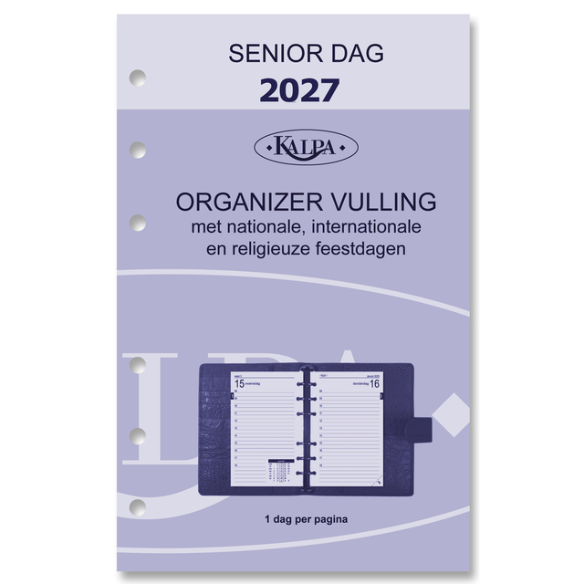 Agendavulling 2027 Kalpa Senior 1dag/1pagina