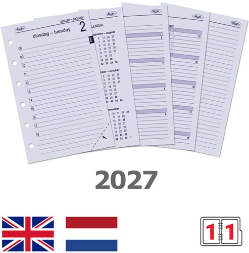 Agendavulling 2025 Kalpa Pocket 1dag/1pagina-2