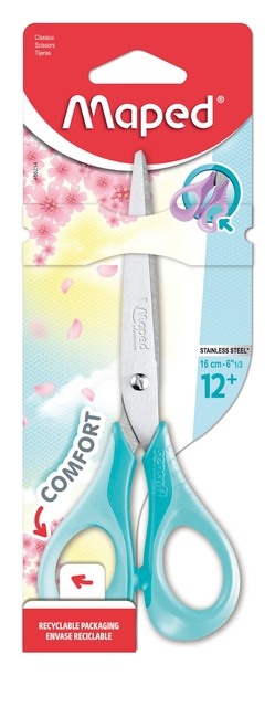 Schaar Maped Sensoft 16cm rechtshandig pastel assorti