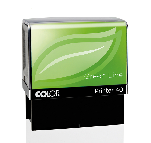 Tekststempel Colop 40 green line personaliseerbaar 6regels 59x23mm