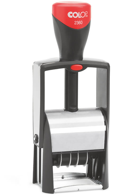 Woord-datumstempel Colop 2360 personaliseerbaar 30x45