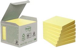 Memoblok 3M Post-it 654 76x76mm recycled geel