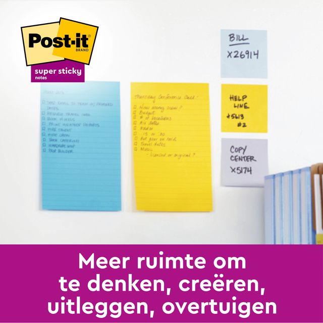 Memoblok Post-it 662 102x152mm ruit geel — Foto 2 von 2