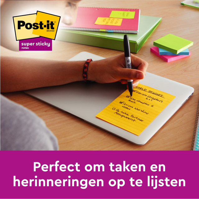 Memoblok Post-it 659 102x152mm geel — Foto 2 von 2