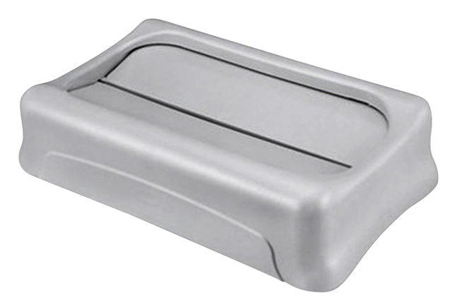 Deksel Rubbermaid Slim Jim Vented gesloten met swingsysteem grijs — Foto 2 von 2