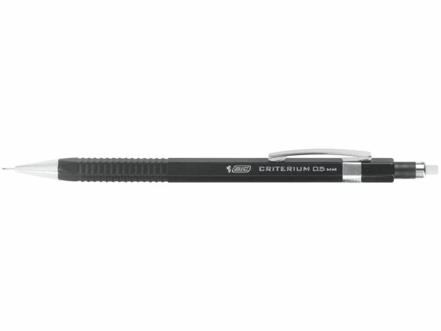 Vulpotlood Bic Criterium HB 0.5mm met gum metalen clip