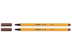 Fineliner STABILO point 88/45 fijn bruin