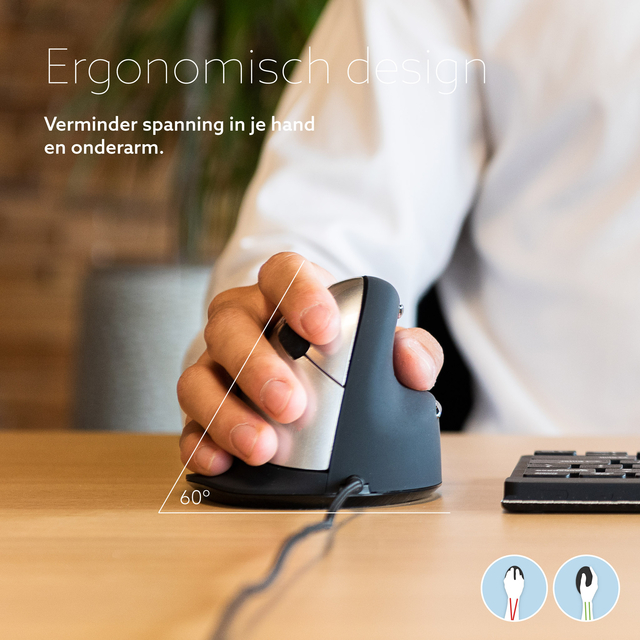 Ergonomisch muis R-Go HE Break Draad Rechts M — Photo 2 sur 2