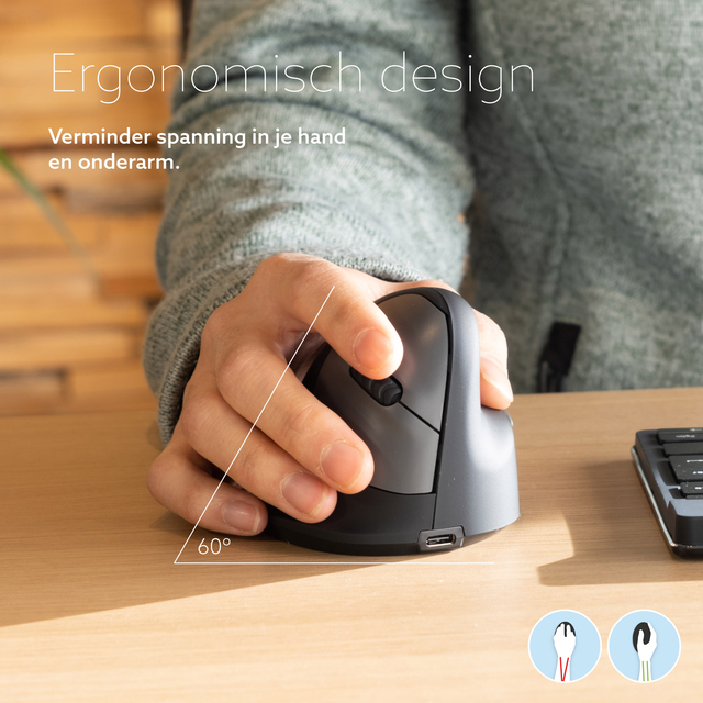 Ergonomisch muis R-Go HE Break Wireless Rechts M — Photo 2 sur 2