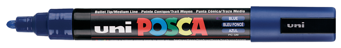 Paintmarker Uni POSCA PC5M medium donkerblauw