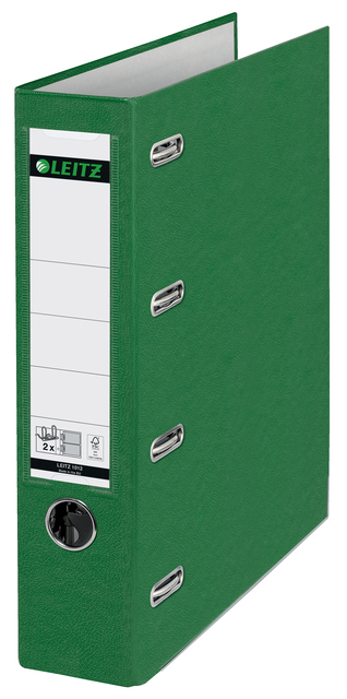 Giro-/bank ordner Leitz A4 met dubbele mechaniek 80mm PP groen — Foto 2 von 2
