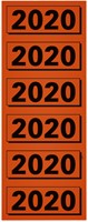 Rugetiket Elba 2020 57x25mm rood 120 stuks