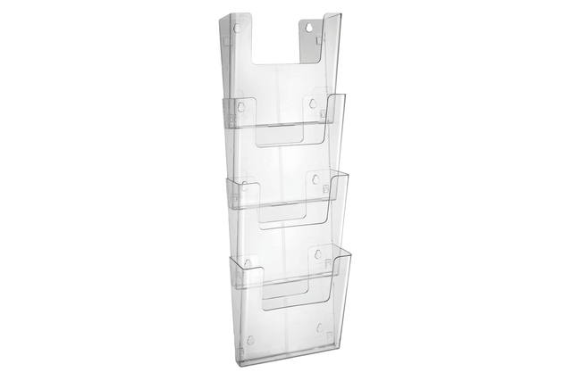 Folderhouder Europel 4 x A4 wand staand koppelbaar transparant — Photo 2 sur 2