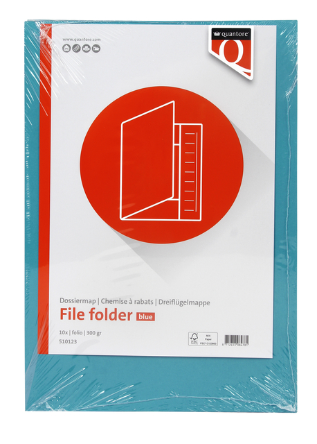 Dossiermap Quantore folio 300gr blauw — Photo 2 sur 2
