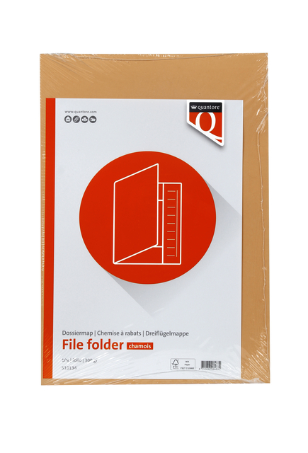 Dossiermap Quantore folio 300gr chamois — Foto 2 van 2