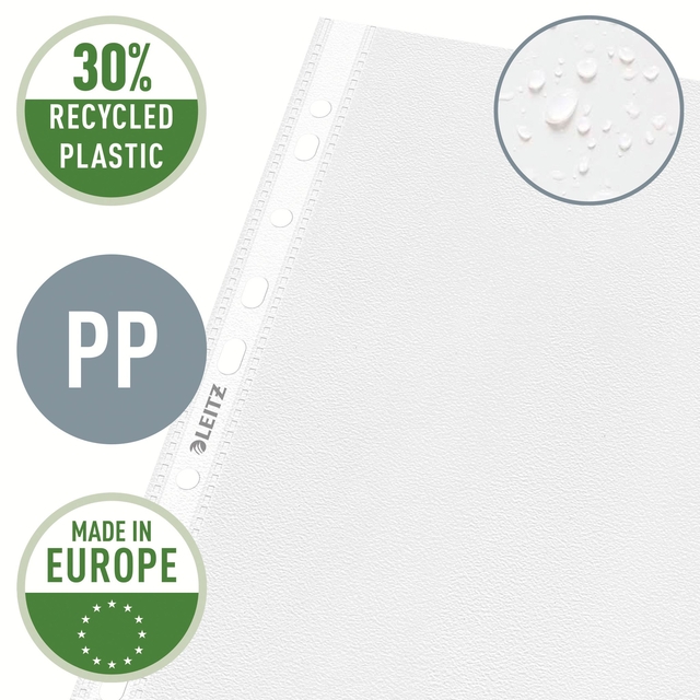 Showtas Leitz Premium standaard 11-gaats copy safe 0.085mm PP A4 transparant 100 stuks — Foto 2 von 2