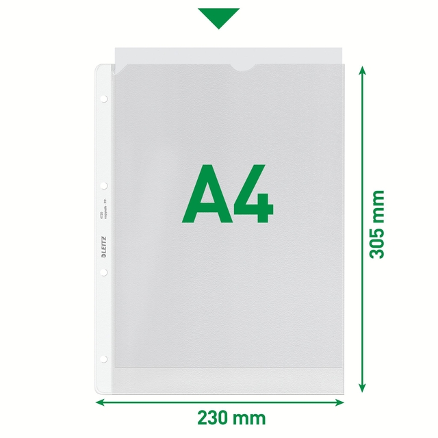Showtas Leitz Premium copy safe 0.13mm 4-gaats PP A4 transparant 100 stuks — Photo 2 sur 2