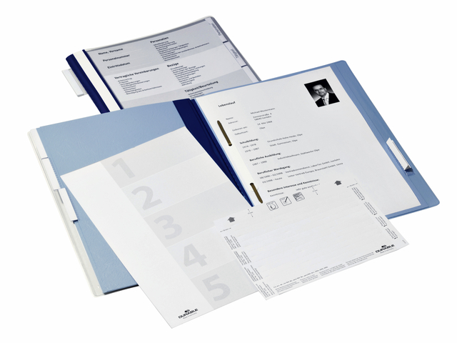 Personeelsmap Durable 5 vakken + hangrail blauw — Foto 2 von 2