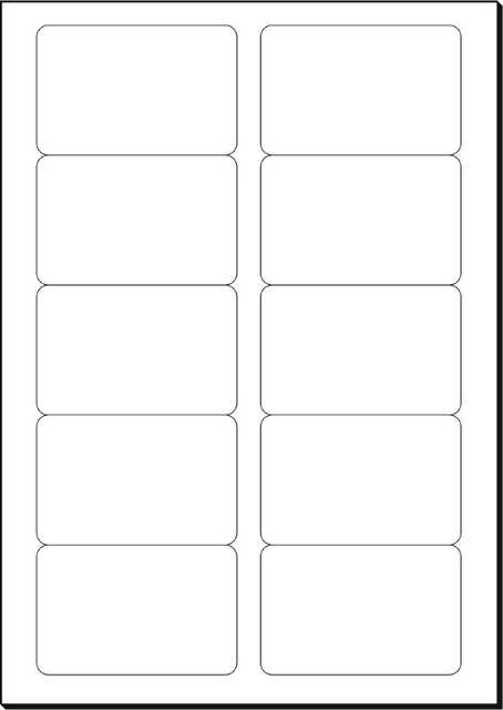 Visitekaart Sigel 85x55mm blanco 225gr ronde hoeken wit 100 stuks — Foto 2 von 2