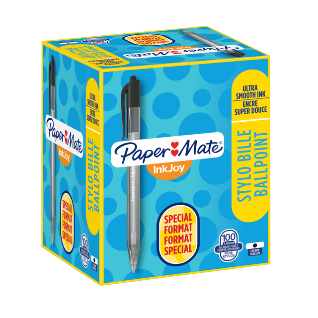 Balpen Paper Mate Inkjoy 100RT medium zwart valuepack 80+20 gratis — Foto 2 von 2