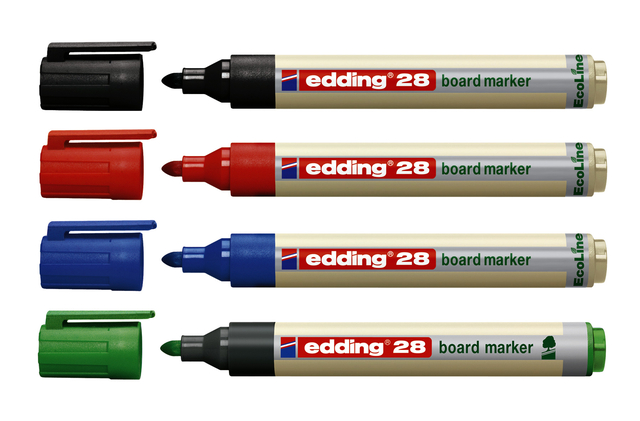 Whiteboardmarker edding 28 EcoLine rond 1.5-3mm blauw — Photo 2 sur 2