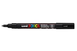 Paintmarker Uni POSCA PC3M fijn zwart