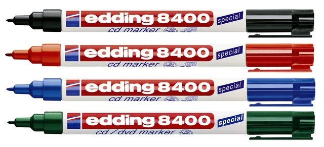 Cd marker edding 8400 rond 0.5-1.0mm zwart — Photo 2 sur 2