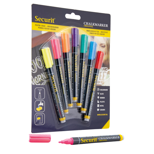 Krijtstift Securit SMA-100 rond ass 1-2mm blister à 7 stuks — Foto 2 von 2
