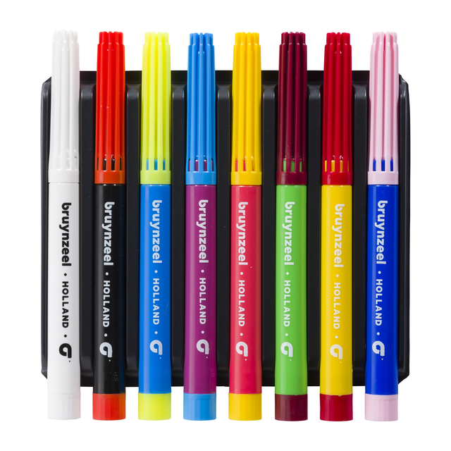 Viltstift Bruynzeel Kids Magic assorti 8 stuks — Photo 2 sur 2